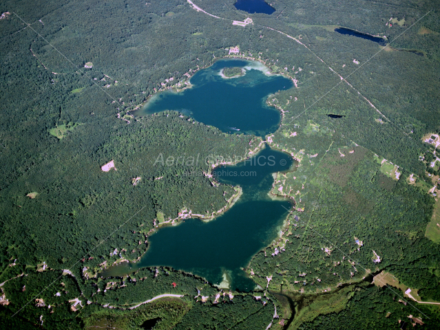 Emerald Lake & Sylvan Lake in Newaygo County, Michigan